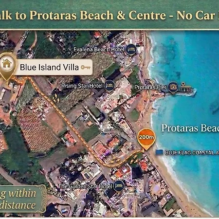 Walk To Beach- Protaras- Pool Villa, Blue Island Protaras